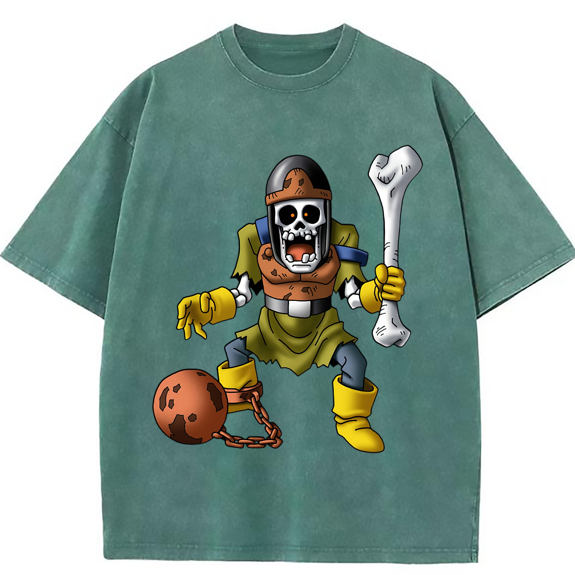 （画像用） ドラゴンクエスト Doragon Kuesuto Dragon Quest 綿100% ヴィンテージ風 半袖Tシャツ（フロントプリント）